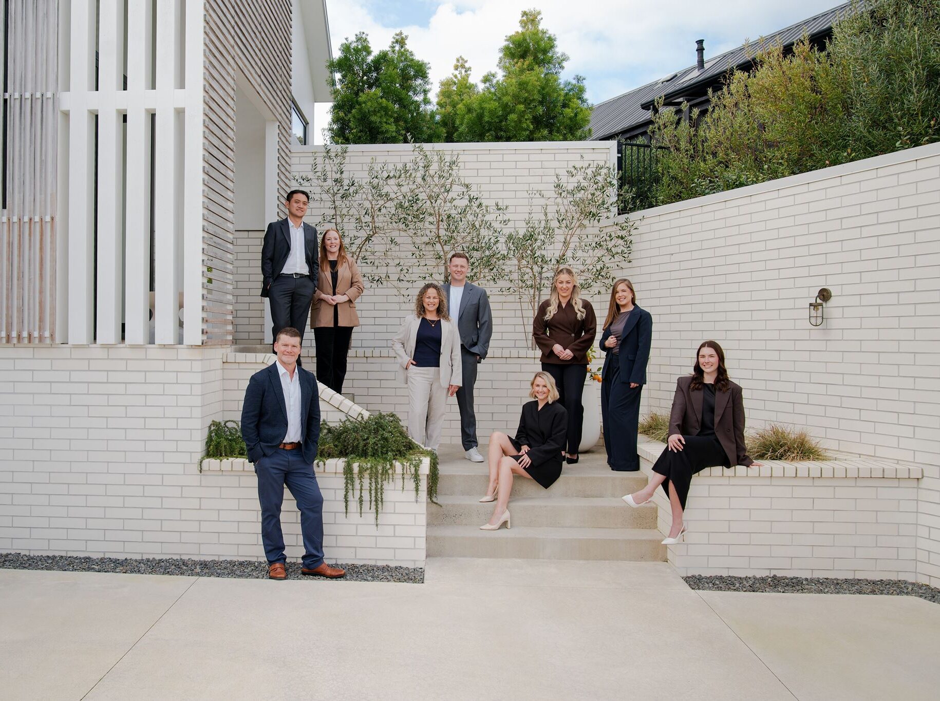 Team Blair & Paula during a real estate branding photoshoot at a Hamilton showhome