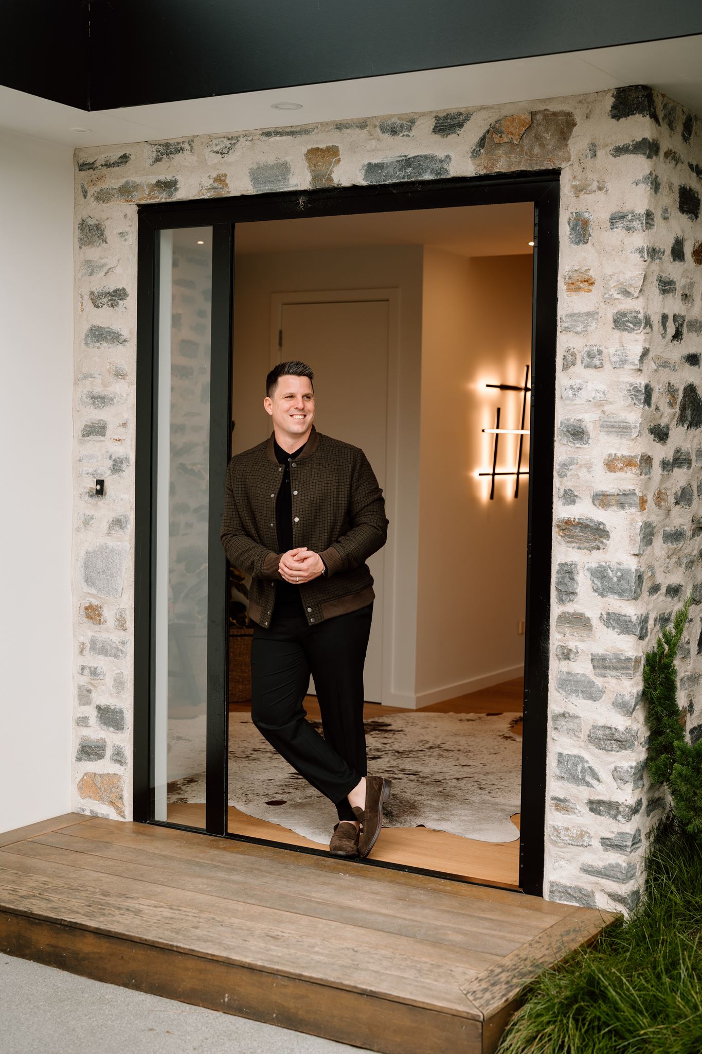Hartles & Co real estate agent photographed during a lifestyle branding shoot in Hamilton